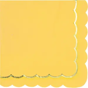 Comparateur de prix : Sachet de 16 serviettes Jaune