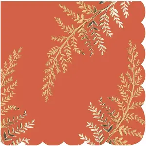 RueDeLaFete Sachet de 16 serviettes Terracotta pas cher