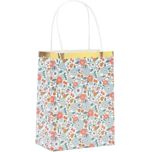 RueDeLaFete Lot de 4 Sacs en papier Fleuris 15x20cm pas cher