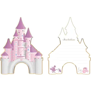 PartyPro Set de 8 invitations Princesse pas cher