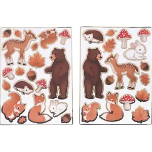 RueDeLaFete 35 STICKERS ANIMAUX FORÊT Multicolore pas cher