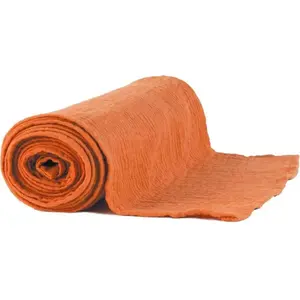 RueDeLaFete Chemin de table gaze de coton 30 cm x 3 mètres terre cuite pas cher