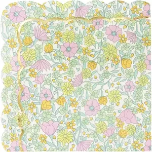 Comparateur de prix : PARTYPRO 16 Serviettes en papier festonnées shabby or 33 x 33 cm - Multicolore