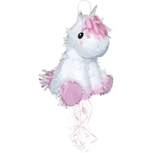 Comparateur de prix : TimPuce piñata à tirer baby licorne assise 50cm blanc - 40119055