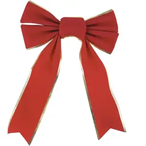 RueDeLaFete Noeud Velours rouge et or, 21x29cm taille M pas cher