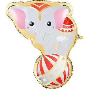 RueDeLaFete Ballon mylar Eléphant vintage circus 90 cm pas cher