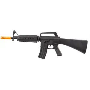 RueDeLaFete Mitraillette d'assaut AK-47/M16 noire en plastique pas cher