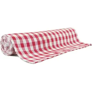 Party Pro 908300, Chemin de table Vichy guinguette rouge et blanc pas cher