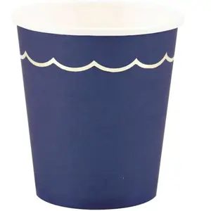 Comparateur de prix : Sachet de 8 gobelets bleu marine et or