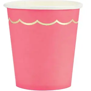 Comparateur de prix : Sachet de 8 gobelets festonnés rose néon