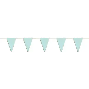 RueDeLaFete GUIRLANDE FANION FESTONNÉE BLEU PASTEL OR  Bleu, Turquoise, Ciel, Marine pas cher