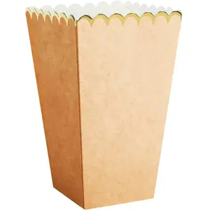 Comparateur de prix : Sachet de 8 Boites à pop-corn Kraft et Or