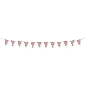 Guirlande de fanions festonnés - MARQUE - Rose pastel et or - Enfant - Mixte pas cher