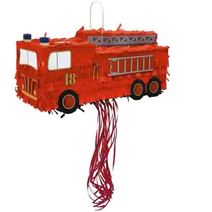 Partypro piñata à tirer camion de pompiers incendie 50cm pas cher