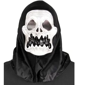 Masque crâne ouvert avec capuche