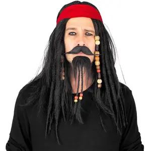 Comparateur de prix : Perruque de pirate avec bandeau