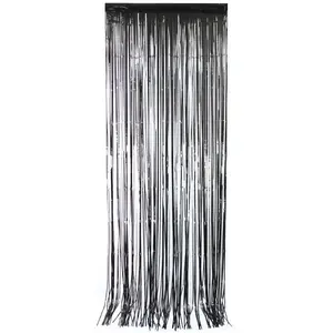 RueDeLaFete Rideau métallique noir 92 x 245 cm FETE-502704 pas cher