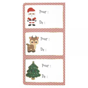 PartyPro Etiquettes Cadeaux Adhesives Sweety Xmas X12 pas cher