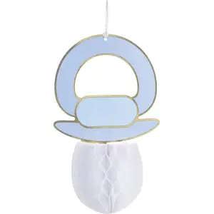 RueDeLaFete Tétine alvéolée baby boy bleue pas cher