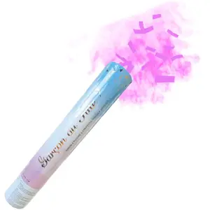 Canon - A Confettis + Poudre Pink Gender Reveal 30cm - Blanc - Adulte - Fille pas cher