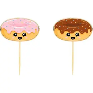 RueDeLaFete Sachet de 10 piques à Cocktail Donuts pas cher