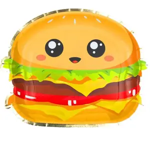 Comparateur de prix : Sachet de 8 assiettes Burger Junk Food