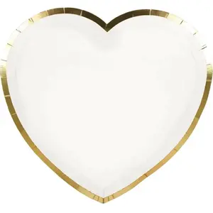 Comparateur de prix : Sachet de 8 assiettes Coeur blanches