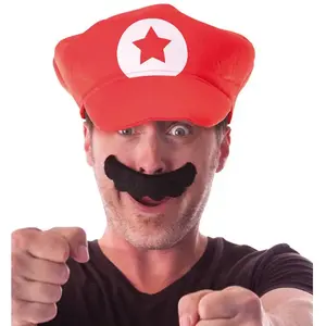 Comparateur de prix : PartyPro Moustache Mario Noire - Noir