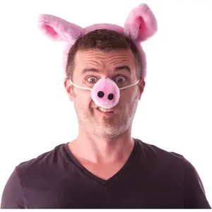 Comparateur de prix : PARTY PRO Déguisement - Panoplie - Serre-tête et nez de cochon adulte - Rose - Extérieur