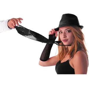 Comparateur de prix : Cravate - PARTY PRO - 33346 - Sequin Noir - Taille Unique - Mixte