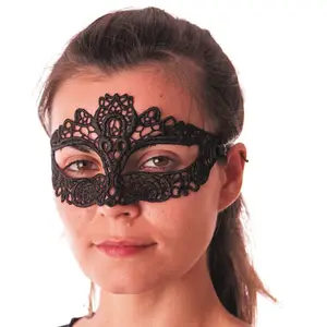 Masque - LOUP DENTELLE NOIR ADULTE - Femme - Intérieur - 18 ans