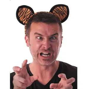 Comparateur de prix : Serre-tête oreilles de tigre velours