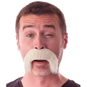 RueDeLaFete Moustache kéké Blonde pas cher