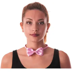 NOEUD PAPILLON SATIN 8CM x 4CM ROSE PÂLE aille Unique Rose pas cher