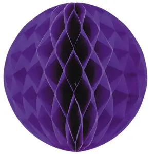 RueDeLaFete Boule alvéolée Violet 30 cm pas cher
