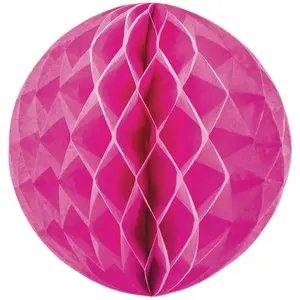Boule alvéolée fuchsia 30 cm FETE-50231L pas cher