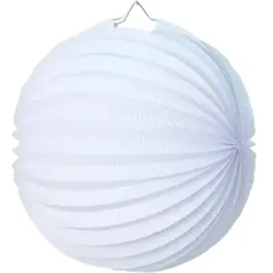 RueDeLaFete Lampion rond blanc 30 cm pas cher