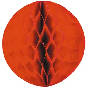 RueDeLaFete Boule alvéolée rouge 20 cm pas cher