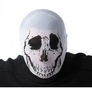 Comparateur de prix : Cagoule Halloween Tête de mort blanche