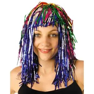 RueDeLaFete Perruque disco Multicolore pas cher