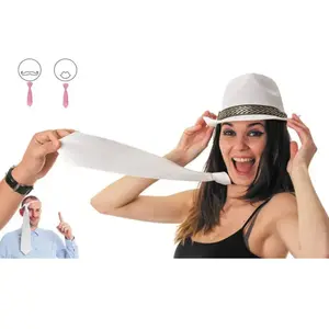 RueDeLaFete Cravate satin blanche adulte pas cher