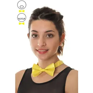 Noeud papillon jaune fluo adulte