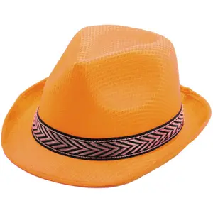 Comparateur de prix : Chapeau Borsalino Orange Fluo - Adulte
