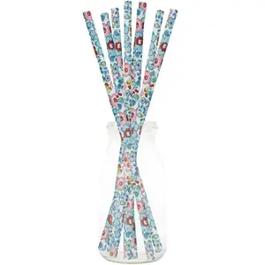Sachet de 10 Pailles Florales Shabby multicoloresVendu parruedelafete