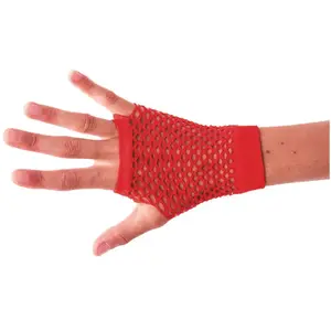 Comparateur de prix : Gants mitaines fluo rouge