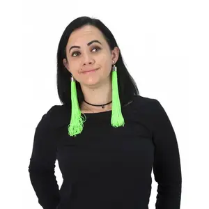 Comparateur de prix : Boucles d'oreilles à frange vert néon