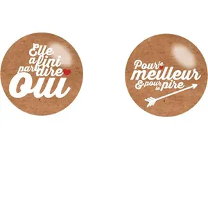 Set de deux badges Mariage