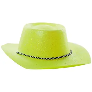 Chapeau cowboy paillette jaune
