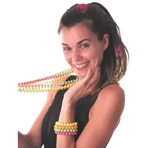 Comparateur de prix : MARQUE PARTYPRO Collier Perles Jaune Adulte - Jaune - Taille Unique