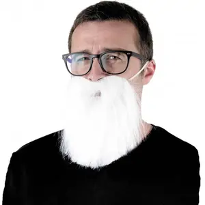Comparateur de prix : Barbe hipster blanche adulte